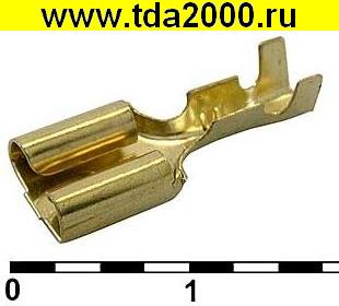 ft026636.jpg Клемма ножевая Разъём 6,3 DJ626-6.3C розетка — изображение 1