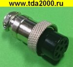 Разъём цилиндрические малогабаритный Разъём Цилиндрический малогабаритный GX16 16M-7 штекер+гнездо — изображение 3