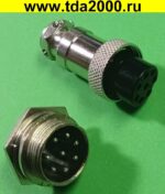 Разъём цилиндрические малогабаритный Разъём Цилиндрический малогабаритный GX16 16M-8 штекер+гнездо