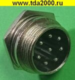 Разъём цилиндрические малогабаритный Разъём Цилиндрический малогабаритный GX16 16M-8 штекер+гнездо — изображение 4