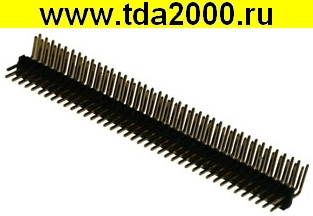 Разъём для плат 1.27мм PLLD1.27-2x40R шаг 1.27 мм