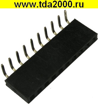 Разъём для плат 2.54мм PBS-1x10R (PBS-10R)шаг 2.54 мм