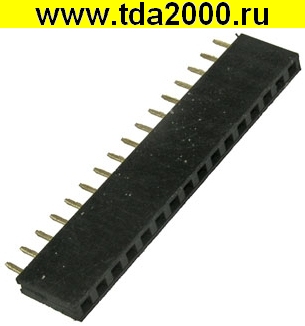 Разъём для плат 2.54мм PBS-1x16 (PBS-16)шаг 2.54 мм