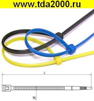 Стяжка кабельная 3.6X370 white (100шт)