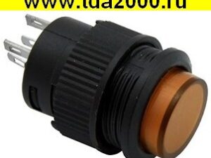 Кнопочный R16-503AD-Y Lock переключатель