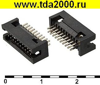 Разъём IDC DC3-20 1.27mm W=1.27 mm