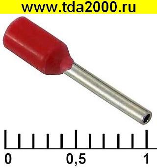 Разъём Наконечник на кабель DN00308 red (0.8x8mm)