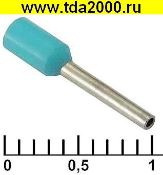 Разъём Наконечник на кабель DN00308 turquoise (0.8x8mm)