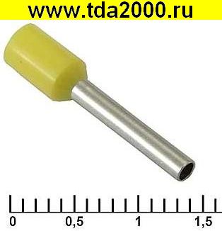 Разъём Наконечник на кабель DN01512 yellow (1.7x12mm)