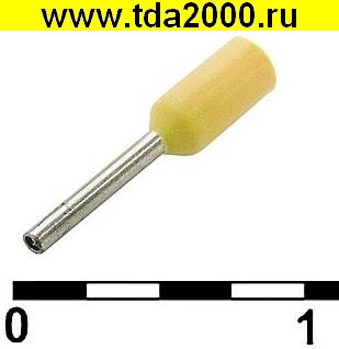 37046.jpg Разъём Наконечник на кабель DN00206 yellow (0.75x6mm) — изображение 1