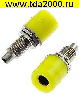 Разъём Z011 4mm panel jack YELLOW