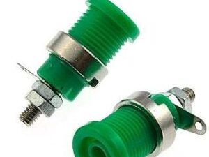 Разъём Банан ZP012 4mm Panel-mount Socket,GREEN
