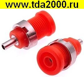 Разъём Z014 4mm panel jack RED