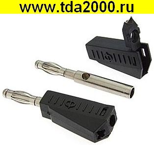 Разъём Z040 4mm Stackable Plug BLACK