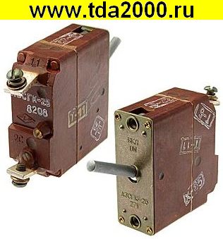 Автоматический выключатель АЗСГК25-2С 27В 25А