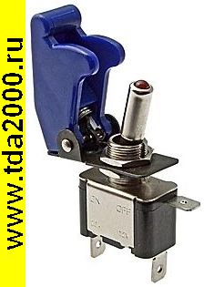 Тумблер SAC-01 BLUE ASW-07D R-LED
