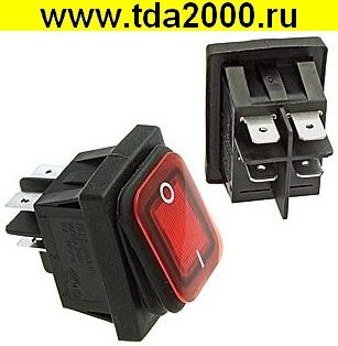 Клавишный переключатель SB091 IP65 on-off 22x30mm
