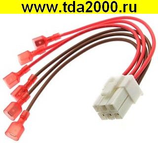 Разъём Соединитель автомобильный 1806-6P / all with terminal red 6.3