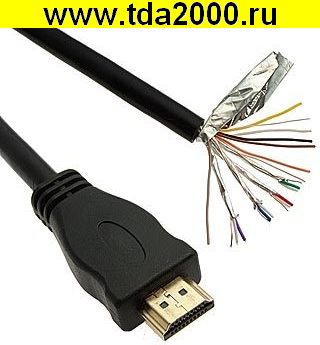 Кабель HDMI шнур 1м с одиним разъемом