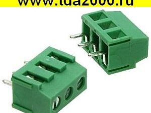 Разъём Клеммник ZK381V-03P терминальный блок  (колодка на плату для провода под винт)