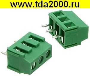 Разъём Клеммник ZK381V-03P терминальный блок  (колодка на плату для провода под винт)