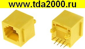Разъём RJ-45 TJ3-8P8C yellow