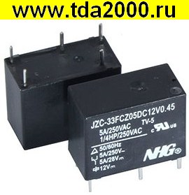 Реле JZC-33F-C-Z-5-DC12V-0.45 FORWARD