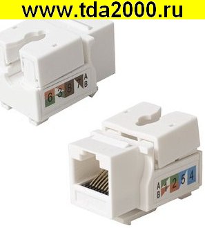 Разъём RJ-45 Модуль keystone jack RH-RJ45U5E/90W