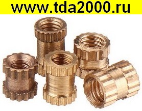 Втулка резьбовая закладная с отверстием М4, L=8мм