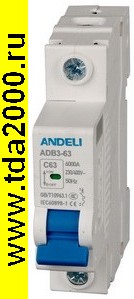 Брейкер ADB3-63/1P 10A 6kA х-ка C