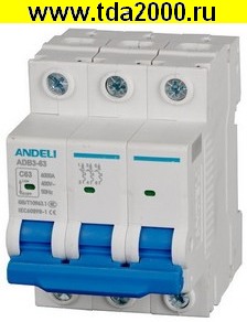 Брейкер ADB3-63/3P 50A 6kA х-ка C