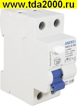 Брейкер ADB1L-63 2P 50A 100mA тип AC 6kA