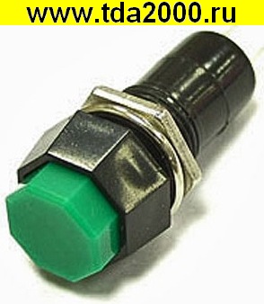 Кнопочный PBS-14B off-(on) зеленый переключатель