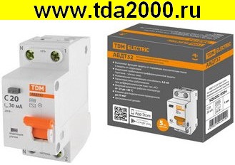 Брейкер АВДТ 32 2P(1P+N) C20 30мА 4.5кА АС