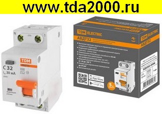 Брейкер АВДТ 32 2P(1P+N) C32 30мА 4.5кА АС