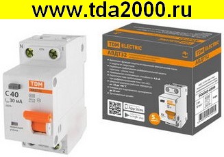 Брейкер АВДТ 32 2P(1P+N) C40 30мА 4.5кА АС