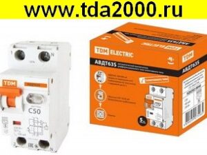 Брейкер АВДТ 63S 2P(1P+N) C50 100мА 6кА АС