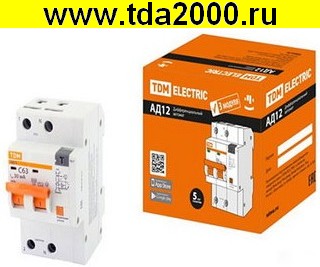 77407.jpg Брейкер АД12 2P C63 100мА 4.5кА тип АС 3мод — изображение 1