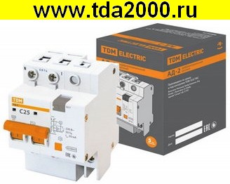 77415.jpg Брейкер АД-2 2Р C25 30мА 4.5кА тип АС — изображение 1