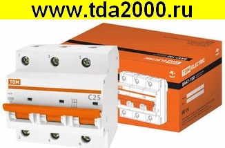 Брейкер ВА47-100 3Р 25А 10кА х-ка С
