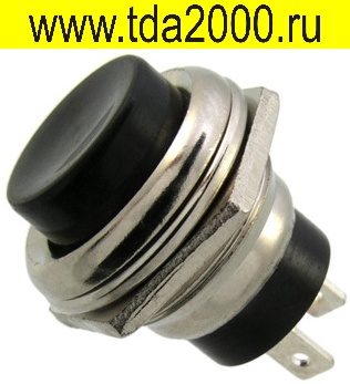 Кнопочный PBS-26B off-(on) черный переключатель