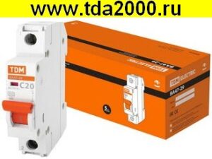 Брейкер ВА47-29 1Р 20А 4.5кА х-ка С