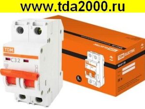 Брейкер ВА47-29 2Р 32А 4.5кА х-ка С