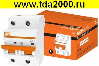 Брейкер ВА47-100 2Р 63А 10кА х-ка С