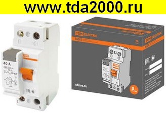 Брейкер ВД63 2Р 40А 30мА (электронное)