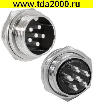 79250.jpg Разъём Цилиндрический малогабаритный GX20M-6B — изображение 1