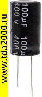 100 мкф 400в 18х32 105«C (JWCO) конденсатор электролитический