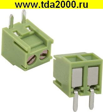 Разъём Клеммник XY302R-02P 3.5mm лифт терминальный блок  (колодка на плату для провода под винт)