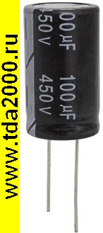 100 мкф 450в 18х30 105«C (JWCO) конденсатор электролитический