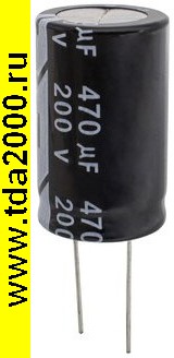 470 мкф 200в 22х35 105«C (JWCO) конденсатор электролитический